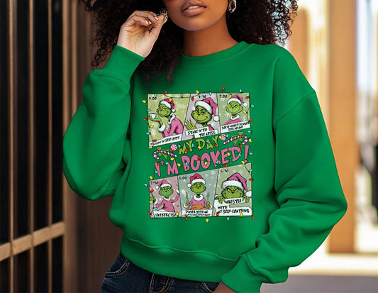 I'm Booked- Grinch-ish Crewneck